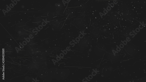 Dust grunge vector background with scratches, hair, particles, and subtle noise, creating a worn monochrome overlay for film texture, abstract backdrops, distressed design, and stock use.