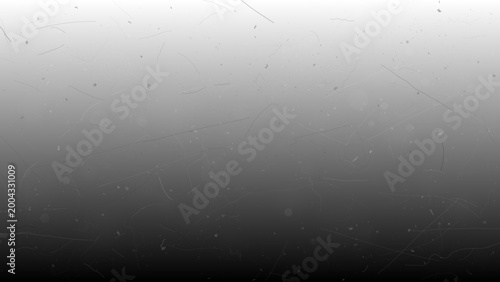 Dust grunge vector background with scratches, hair, particles, and subtle noise, creating a worn monochrome overlay for film texture, abstract backdrops, distressed design, and stock use.