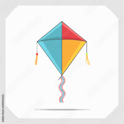 Colorful Diamond Kite Illustration