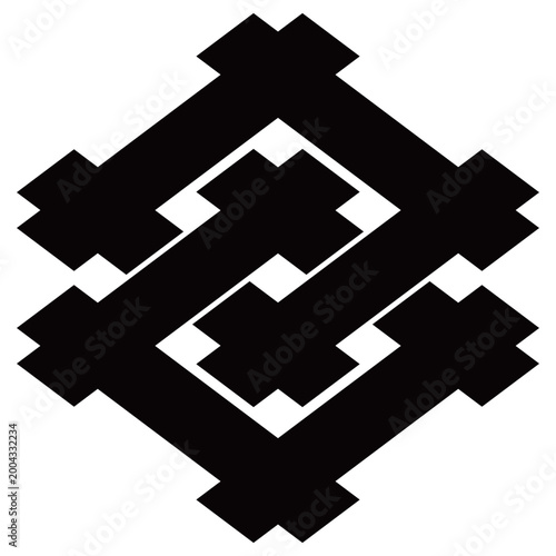 家紋です。組合せ井桁といいます