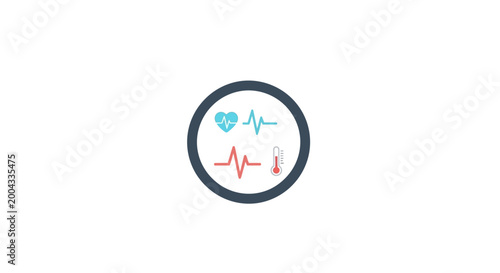 Free Download Medical symbol with heart rate lines. - GFXLoad