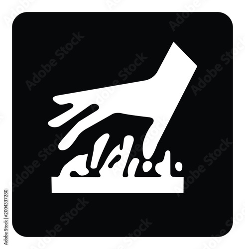 Caution Hot Surface Do Not Touch Symbol Sign,Vector Illustration, Isolated On White Background Label. EPS10