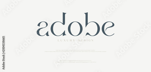 Bilde på lerret Adobe, The graceful and luxury elegant typeface display font