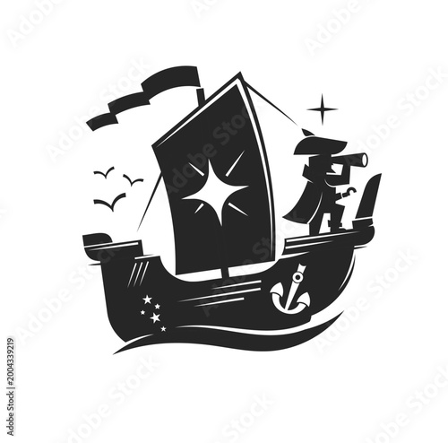 Summer vacation concept retro illustration with summer  