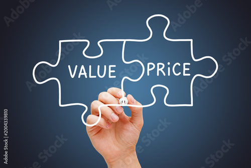 Price Value Jigsaw Puzzle Business Concept