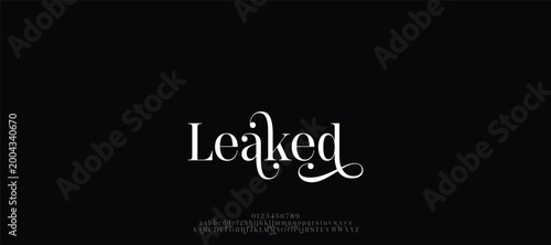 Tableau sur toile Leaked, Modern sans serif elegance font