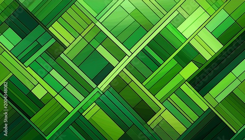 abstract geometric green mosaic