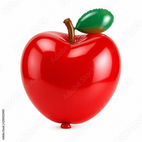 red apple on white background
