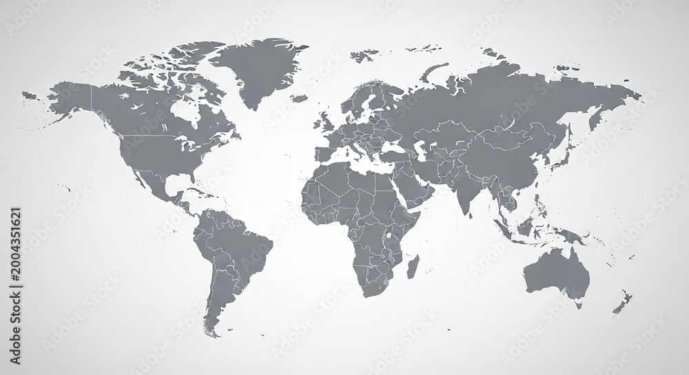 Fototapeta premium World map illustration global connectivity and geography concept