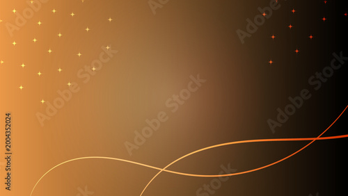 Abstract dark bronze background with glowing curved lines and light particles