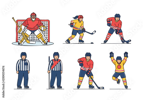 Photography Ice Hockey Players and Referees
