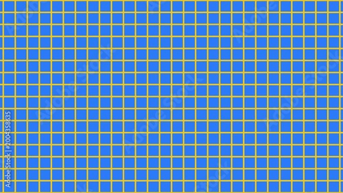 Dynamic yellow and blue grid seamless background