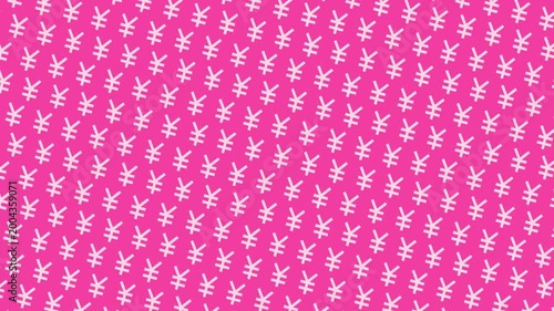 Pink animated background of RMB symbol