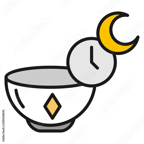 Suhoor Cup Icon For Design Elements