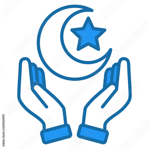 Eid Moon Icon For Design Elements