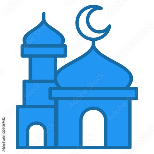 Mosque Crescent Icon For Design Elements