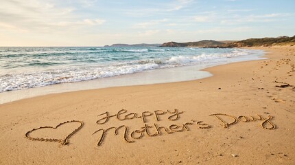 Happy Mother's day background, Mothers day flowers in vase done in AI generated painting, Elegant floral colors of purple pink white and peach in dark green and rusted orange vase.
