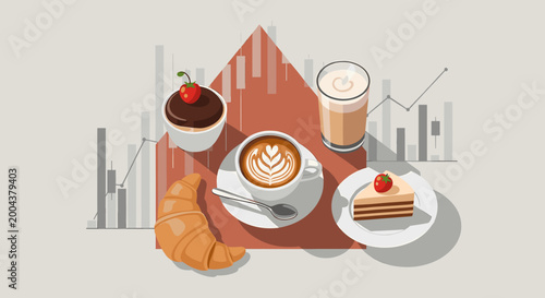 Tableau sur toile A simple, modern illustration of stacked boxes conveys efficiency and organization
