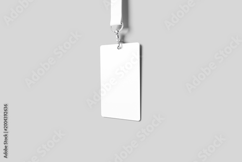 Blank ID card mockup - 3D illustration