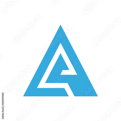 Free Download Abstract geometric blue symbol with white lines inside a triangle shape on a white background icon - GFXLoad