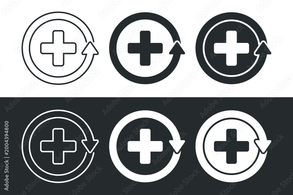 Obraz premium Healing Recovery Icon. Healthcare Restore Symbol, Vector Illustration