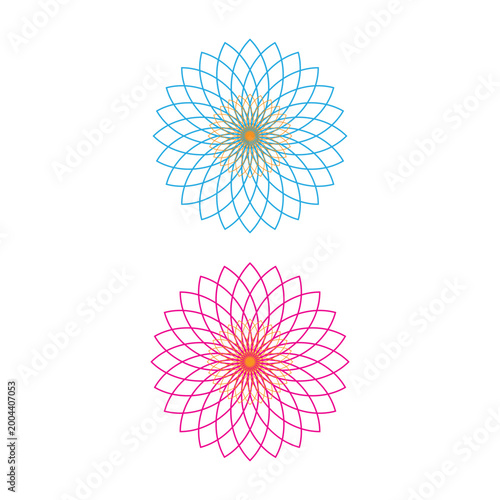 Geometric Mandala Flower Design