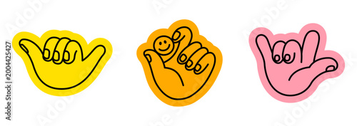 Foto Vector illustration in hand drawn doodle style, mascot and character hands and g