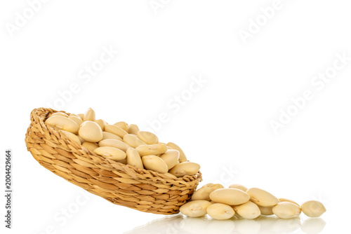 Dried beans isolated on white background.