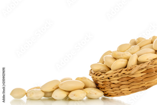 Dried beans isolated on white background.