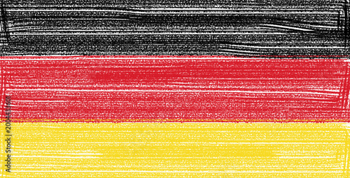 Germany flag design brush effect concept. Flag textured by grungy wood pattern. Image relative to travel and politic transparent background