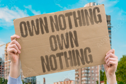 Tableau sur toile "Own Nothing Own Nothing" research confirms adult ownership measurably declining across modern daily housing