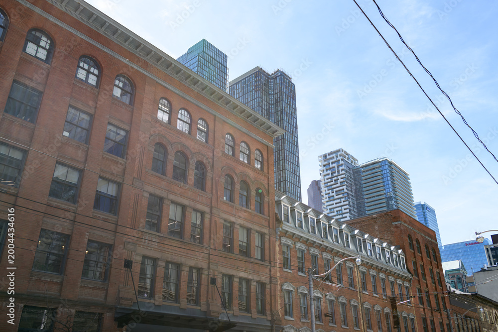 Obraz premium facade of historic commercial block now part of Queen Richmond Centre Queen St E, Toronto