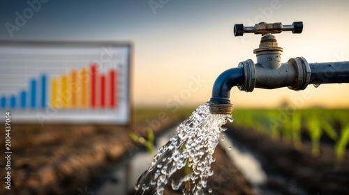 Irrigation System with Reduced Water Flow for Agriculture