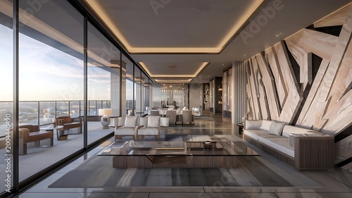 Luxurious ultra modern bedroom interior design with marble tiles. premium lights and wooden covered room for luxurious persons. Hotel room design .Profile light design with marble stone