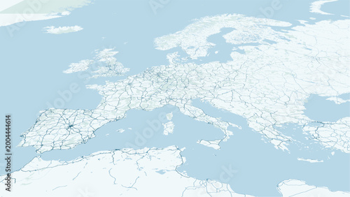 Tableau sur toile Modern minimalist vector map of Europe continent