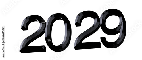 Obraz na płótnie Conceptual image featuring the year 2029 in a bold black graphic against a clean