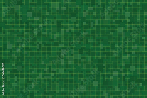 Foto Seamless pattern of green ceramic tiles with light green grout mosaic