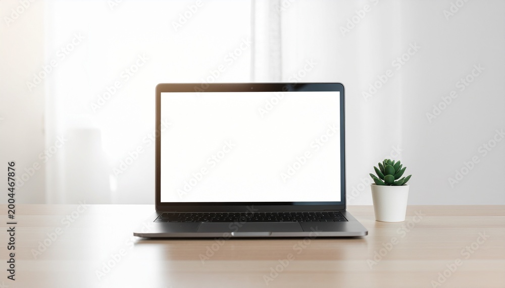 Fototapeta premium Modern Laptop Workspace Technology Setup