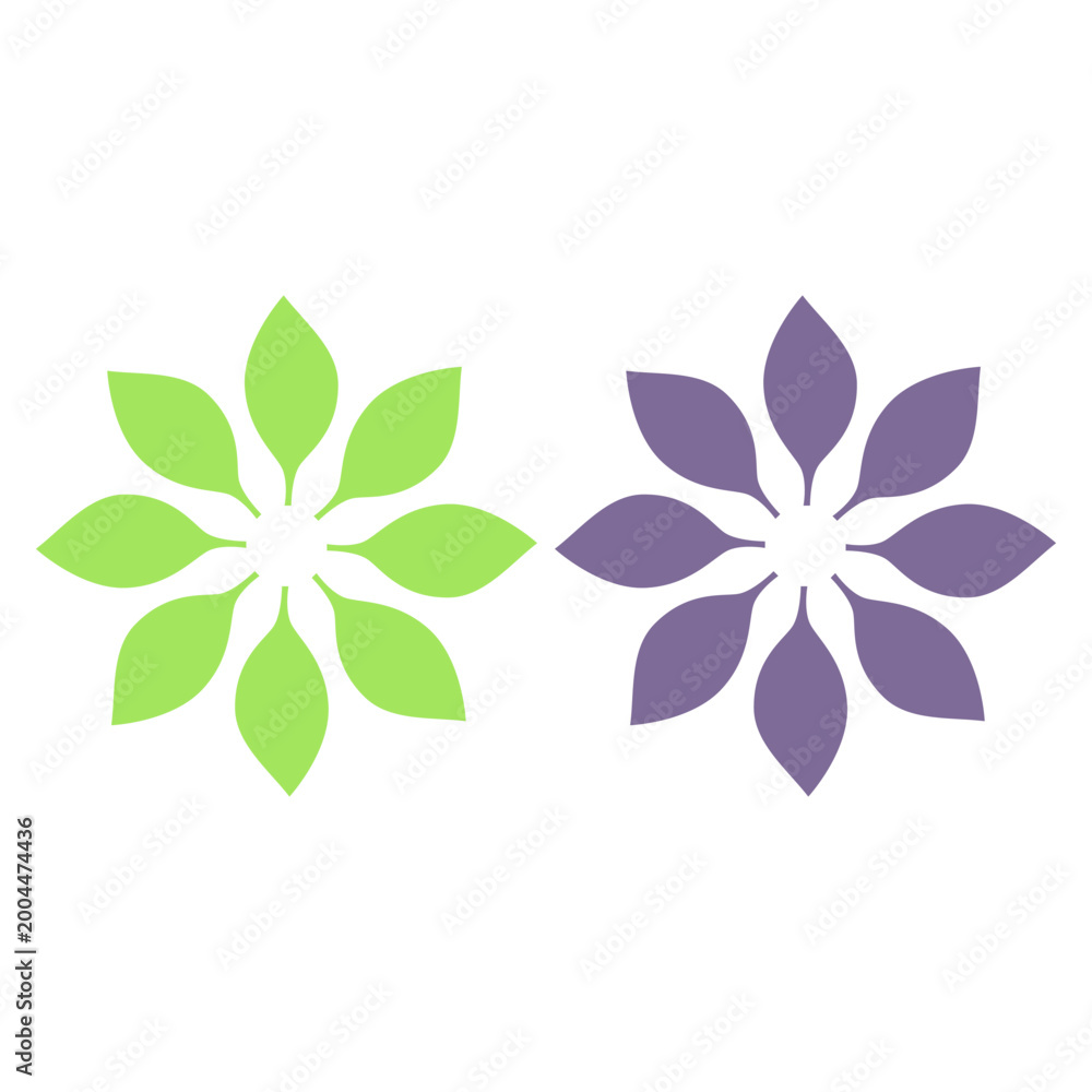 Fototapeta premium ORGANIC GREEN LEAVES SIGN SYMBOL LOGO VECTOR