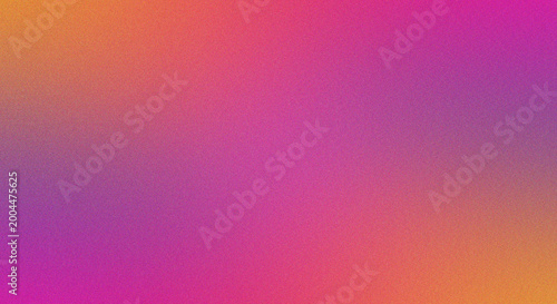 Dynamic sunset gradient background with pink orange and purple colors features grainy texture for creative summer advertisement.
