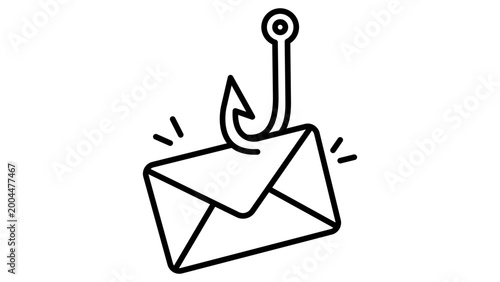 Foto Phishing Email Scam Vector Icon with Editable Stroke