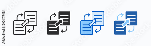 Photography Replication Icon Sheet Multiple Style Collection Isolated Vector