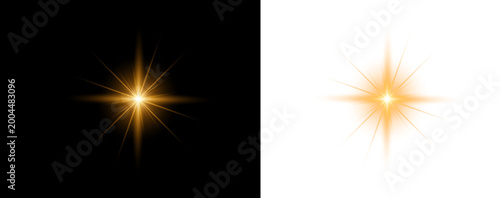 Dramatic red light effect starburst flare on black background for visual impact