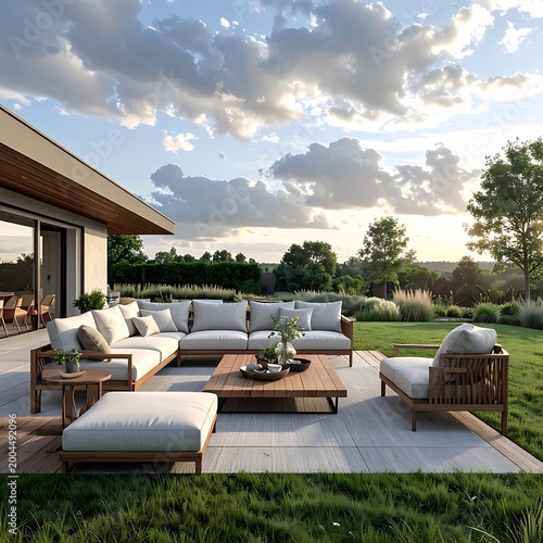 Luxury outdoor living space