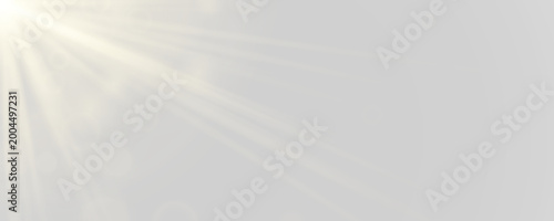 Cuadro en lienzo Golden sun rays with smooth beams and haze glow