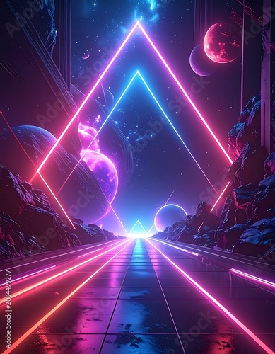 Neon cosmic pathway