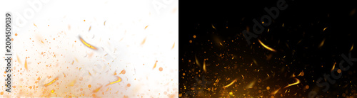 Konstfotografi PNG image of Bright golden fire sparks and glowing embers floating elegantly as