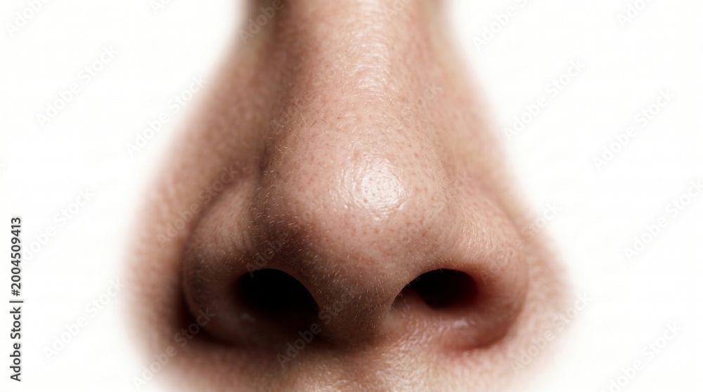 Naklejka premium Extreme Close-Up of a Human Nose