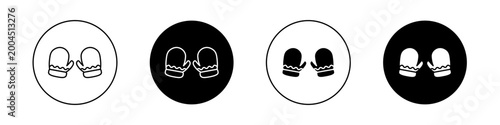 Quadro em tela Gloves icons vector graphics collection on white background