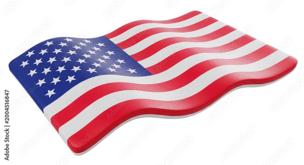 Fototapeta premium Celebrating american independence day vibrant waving us flag symbolizing freedom and patriotism